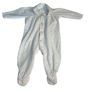 Vintage Playskool Play J’s Infant’s Sleeper Sz Med 6-12 Months Pastel Polka Dots